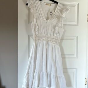 NWT Altar’d State White Mini Dress Size Large